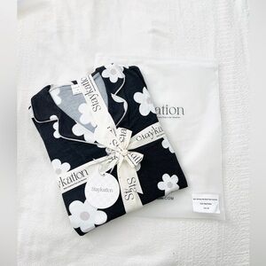 NWT Staykation Matching Pj Set Bamboo Ribbed Short Sleeve Top Short W Pants XS
